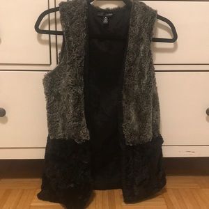 Aqua black and gray vest
